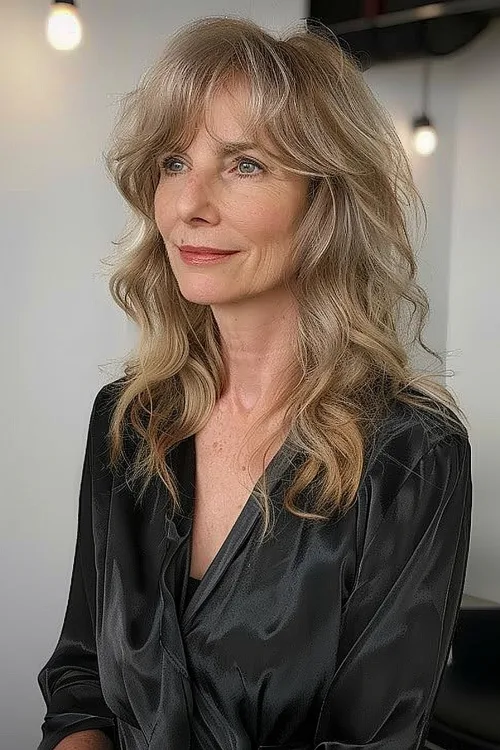 Long Blonde Beachy Waves Over 70