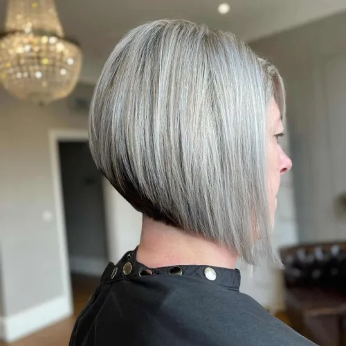 Silver Angled Bob Over 50