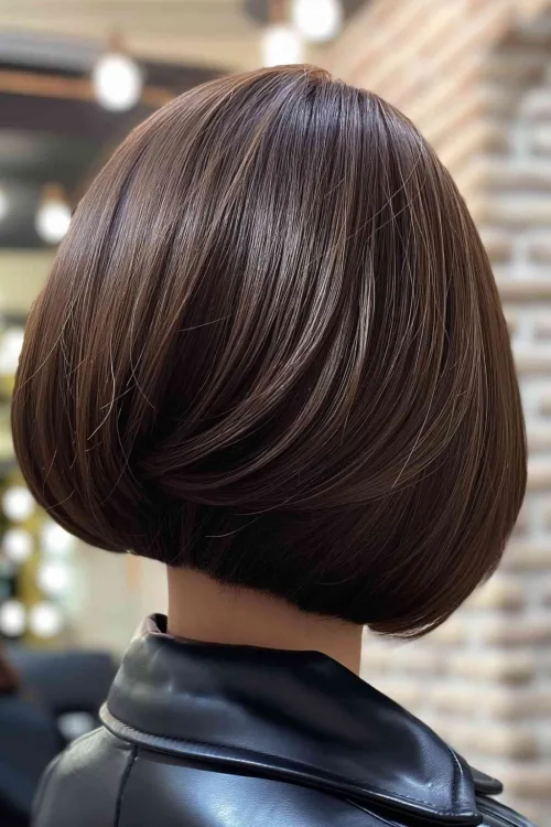 Chocolate Brown Rounded Bob