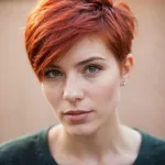 Fiery Red Pixie Cut