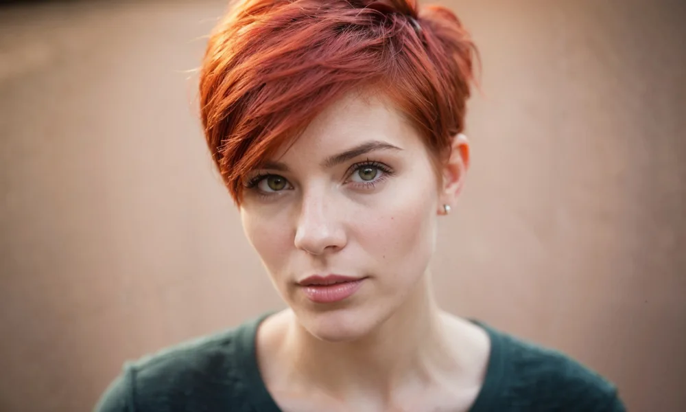 Fiery Red Pixie Cut