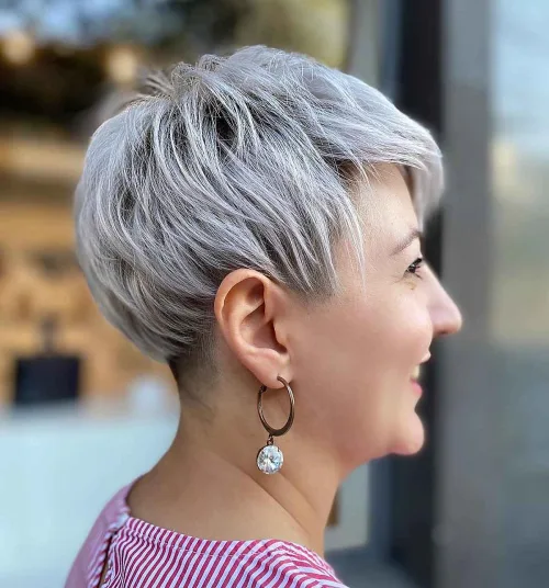 Platinum Undercut Pixie