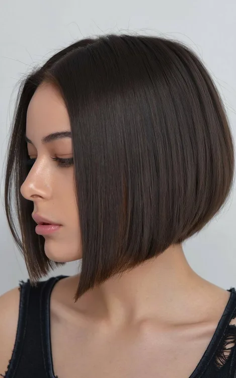 Sleek Chin-length Inverted Bob